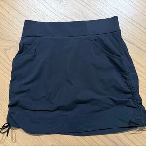 Black Skirt with Side Drawstrings